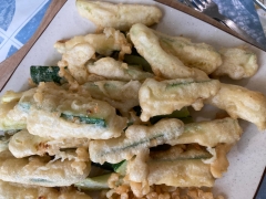 tempura, courgette, légumes, shoyu, sauce de soja, daishi, mirin, 